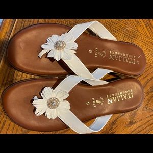 White sandals.  Like new
